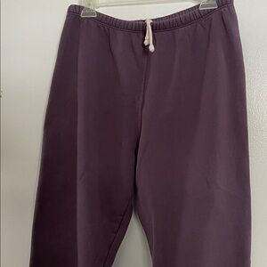 Perfectwhitetee Stevie Fleece- Purple Jogger Sweatpants-Size Medium